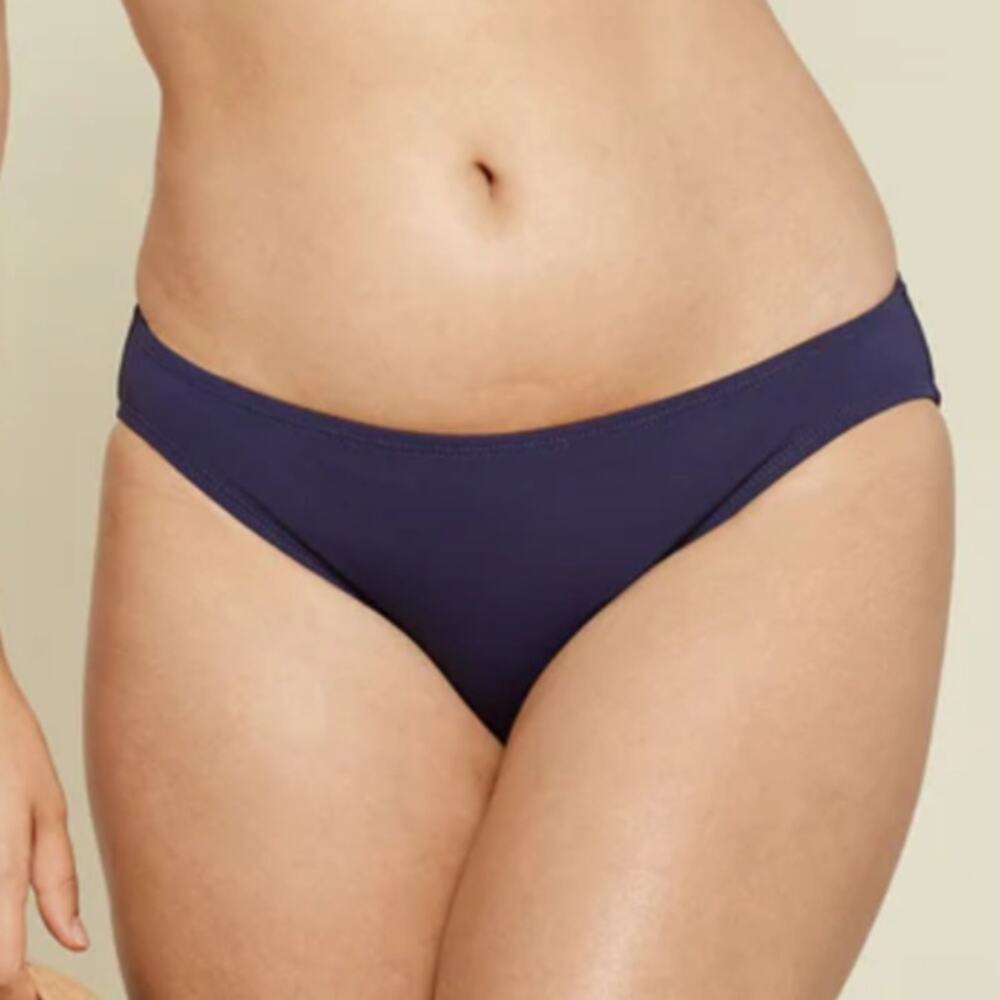 ANDIE SWIM Women's Bikini Bottom XL Navy Blue Classic Low Rise Suit NWT